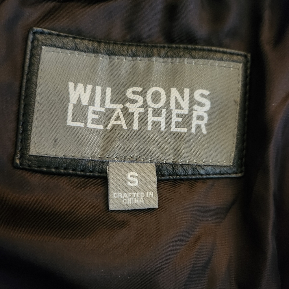 Womens Wilson's Black Leather Jacket - Picture 4 of 6